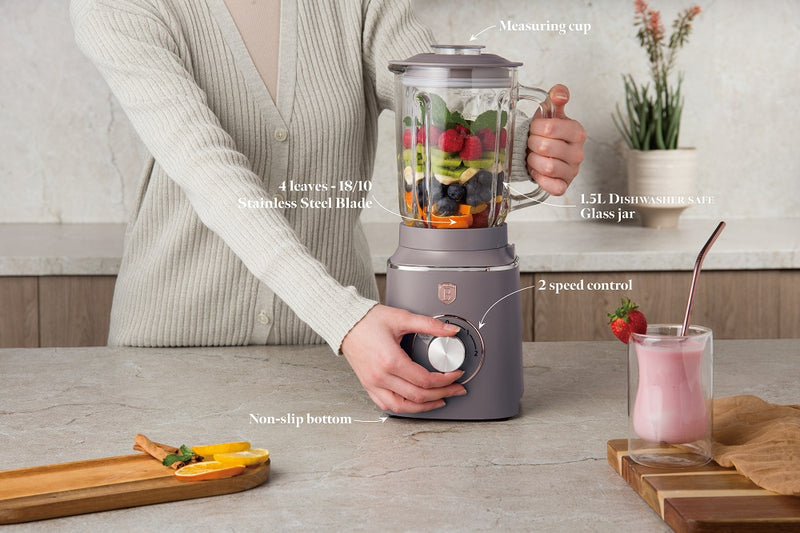 Berlinger Haus 1.5L Glass Table Blender - Taupe Collection