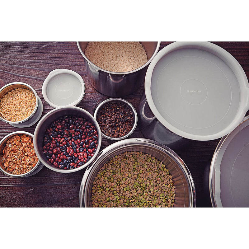 Tramontina Freezinox 5.2L Steel Round Food Container