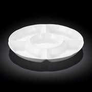 Wilmax 25.5cm Divided Round Dish - White