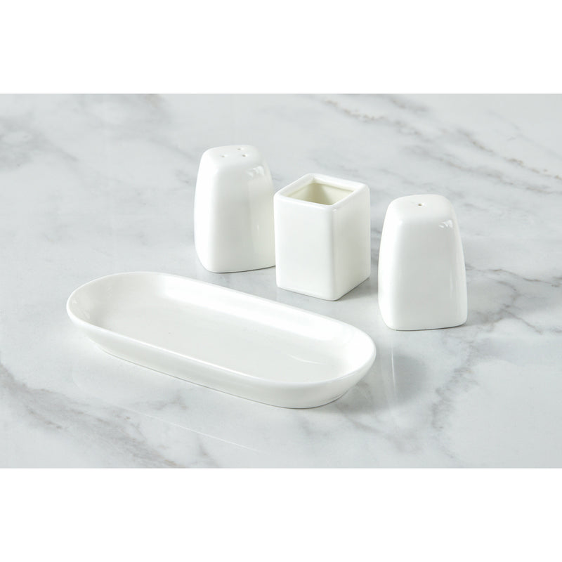 Wilmax Ilona 4-Piece Salt & Pepper Set - White