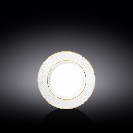 Wilmax Diamond 15cm Bread Plate - White & Gold