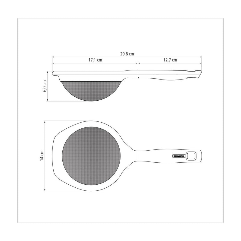 Tramontina Verano 13cm Strainer - Gray