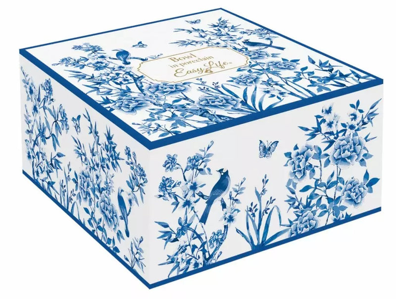 Easy Life Paradise Garden 12cm Bowl in Box - White & Blue