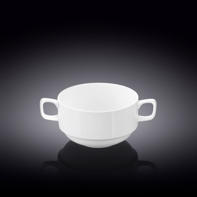 Wilmax Stella 10cm Soup Cup with Handles - White