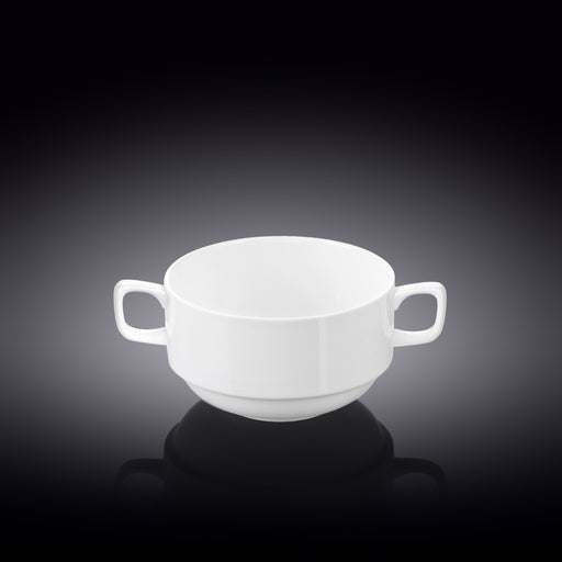 Wilmax Stella 10cm Soup Cup with Handles - White