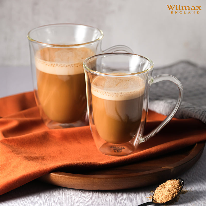 Wilmax 200ml Double-Wall Glass Cup