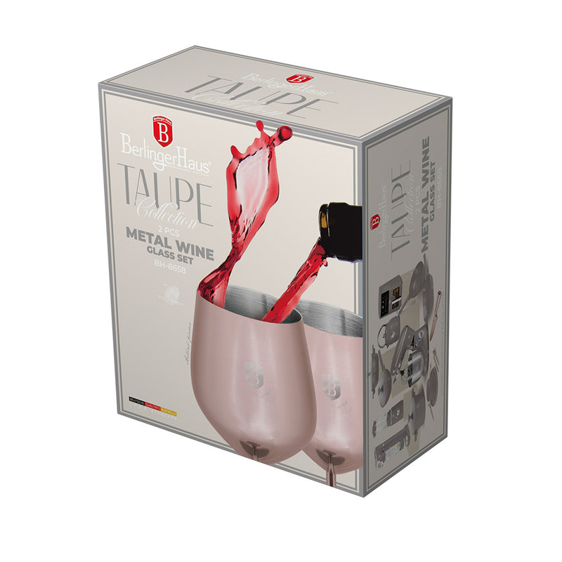 Berlinger Haus 2-Piece Goblet Set - Taupe