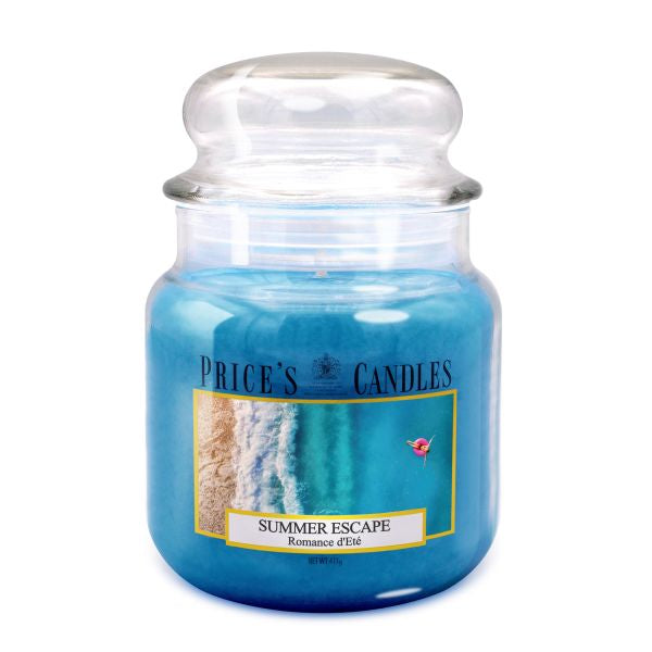 Price's Medium Scented Candle Jar with Lid - Summer Escape