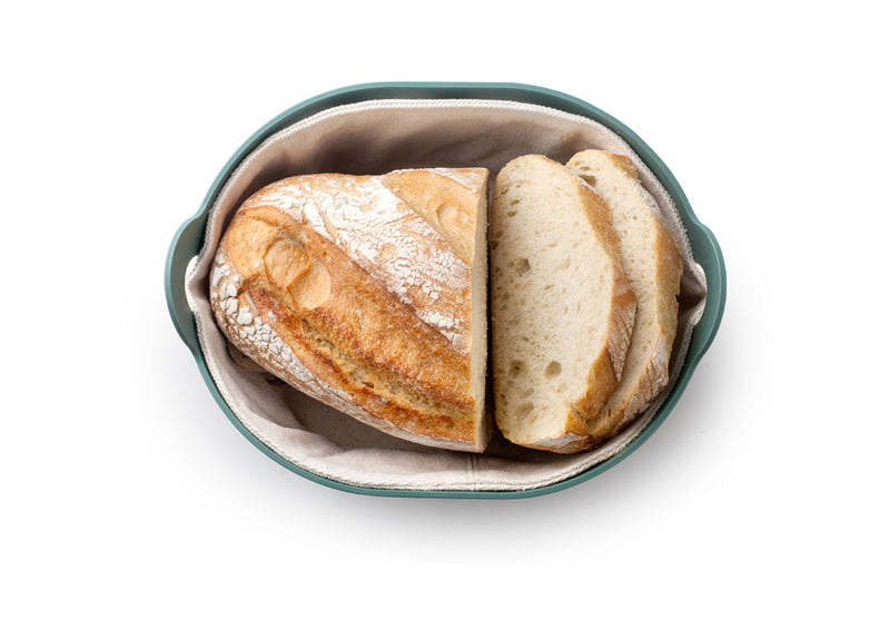 Ibili Bread Box with Fabric Lining - Teal