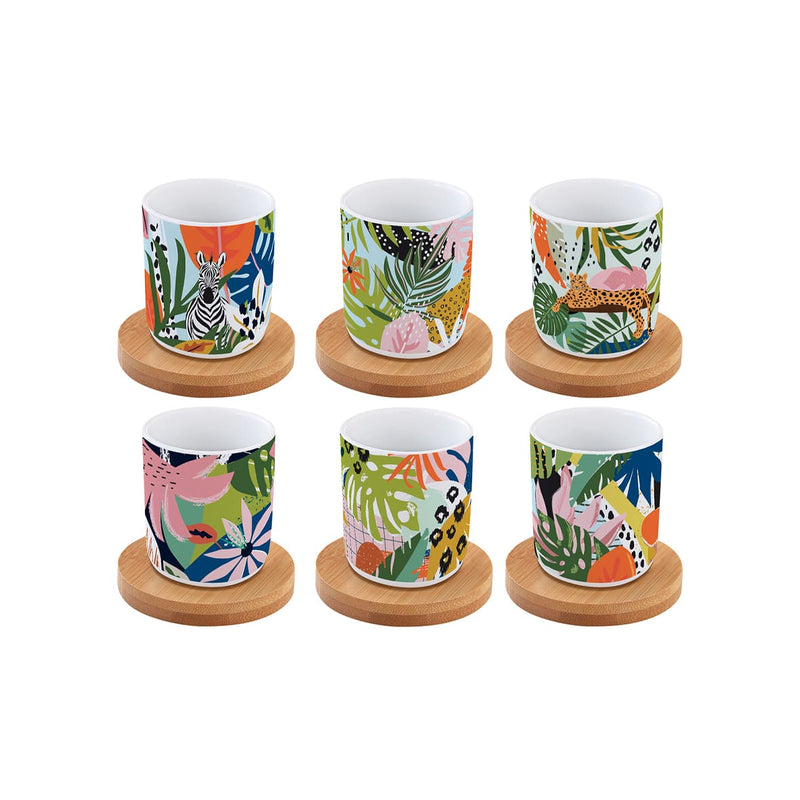 Easy Life Tropical Vibes 110ml 12-Piece Coffee Set in Box - Multicolored