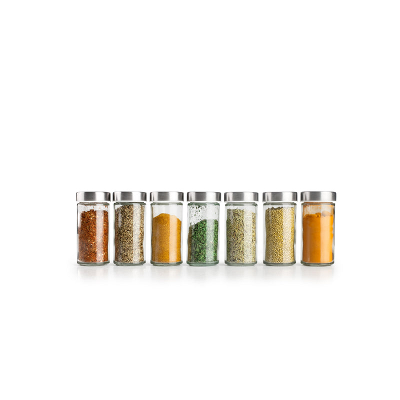 Ibili 12-Piece Spice Jar Set with Rotating Stand - Steel