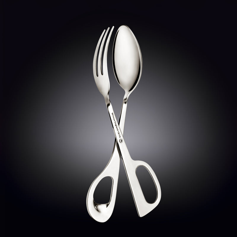 Wilmax 26cm Stainless Steel Serving Tongs - Silver