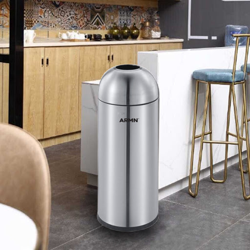 ARMN Roma 50L Waste Bin with Top Openning - Silver