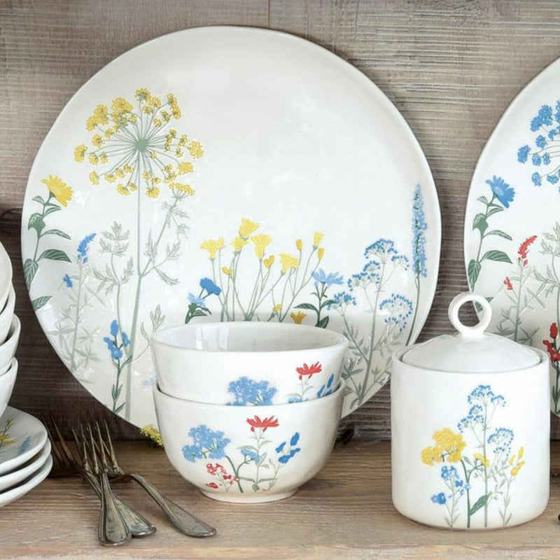 Easy Life Mille Fleurs 26cm Dinner Plate - Yellow & Blue