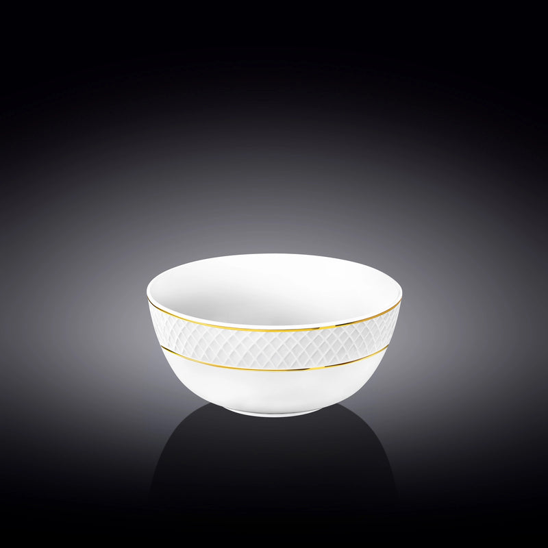 Wilmax Diamond 12cm Bowl - White & Gold
