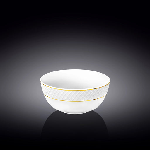 Wilmax Diamond 12cm Bowl - White & Gold