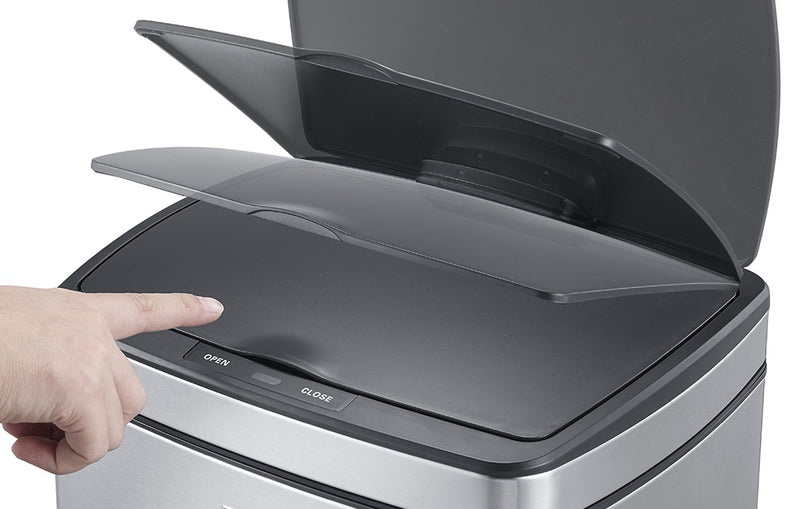 ARMN Roma 15L Steel Sensor Waste Bin - Black