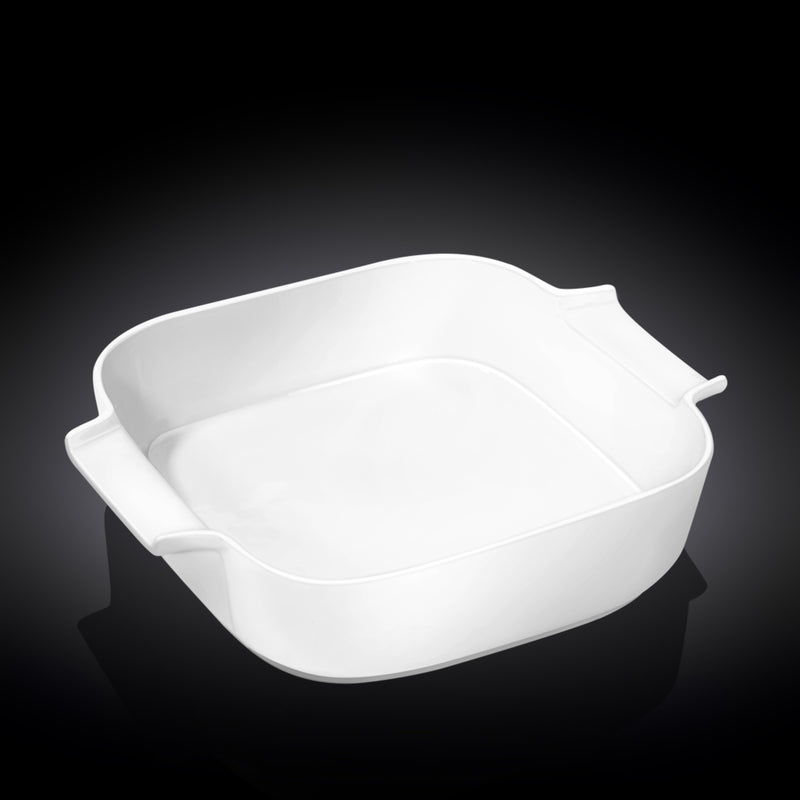 Wilmax 25cm Square Baking Dish with Handles - White