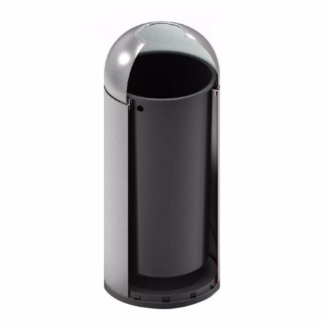 ARMN Roma 50L Waste Bin with Top Openning - Silver