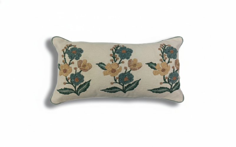 ARMN House Warming 30x50cm Floral Cusion Cover - Beige