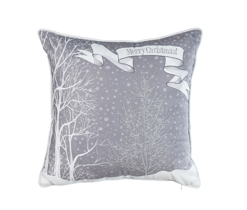 ARMN Azure Printed Cushion Cover - Gray & White