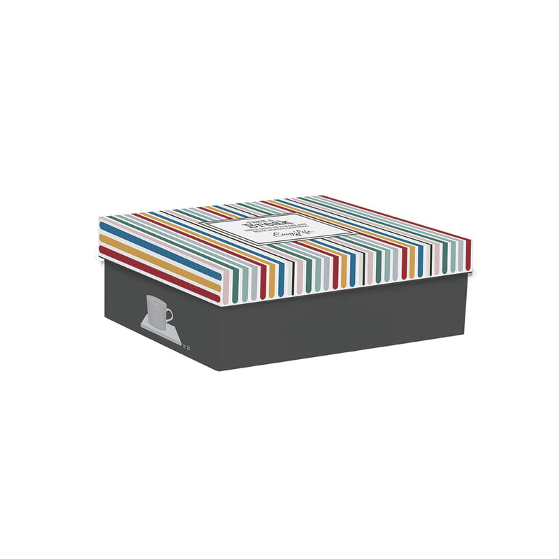 Easy Life Take a Break 4-Piece 250ml Mug Set in Box - Gray & Red
